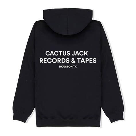 Cactus-jack-merch CACTUS JACK BLACK HOODIE RECORDS AND TAPES TRAVIS ...