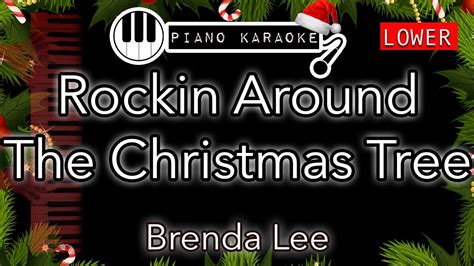 Rocking Around The Christmas Tree (LOWER -3) - Brenda Lee - Piano Karaoke Instrumental - YouTube