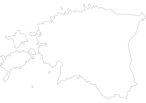 Blank map of Estonia SVG Vector - Outline Map