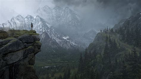 Image Rise of the Tomb Raider Cliff mountain Scenery vdeo 2560x1440