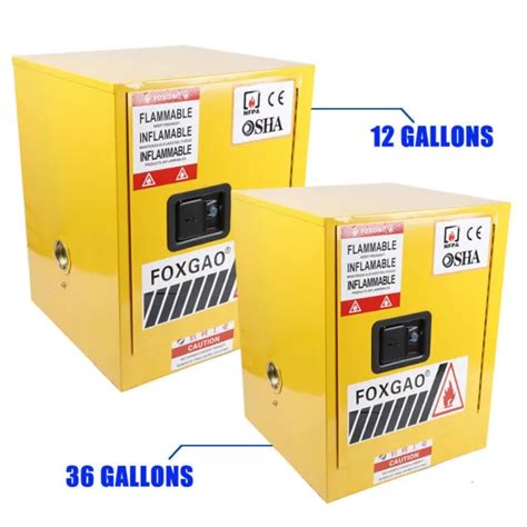 4/36GALLON SAFETY FLAMMABLE Liquids Storage Cabinet Fire Protection ...