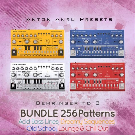 Behringer TD-3/TD-3-MO - BUNDLE: 256 Patterns Total (b - Anton Anru Presets