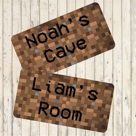 Personalized Minecraft Inspired Sign Minecraft Theme Party Decoration ...