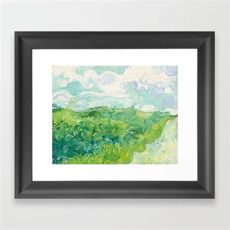 Green Wheat Fields - Auvers, by Vincent van Gogh Framed Art Print by Palazzo Art Gallery | Society6