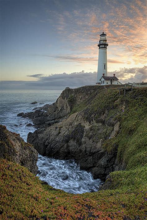 Pigeon Point Lighthouse At Sunset Photograph by Adam Romanowicz