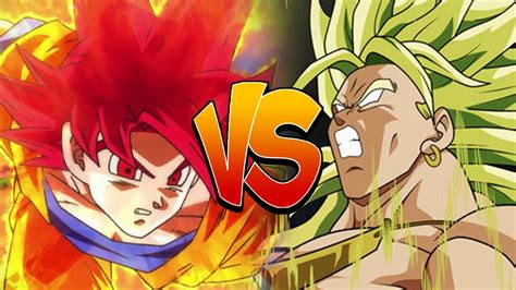 Super Saiyan God Goku Vs Legendary Super Saiyan Broly - Dragon Ball Z ...