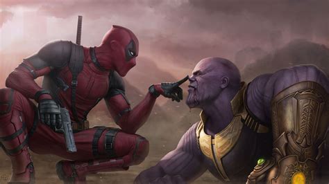 🔥 Download Deadpool Vs Thanos 4k Wallpaper Supervillain by @phillipo ...