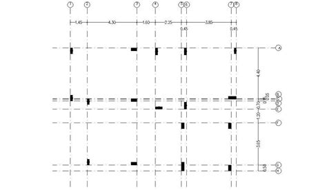 Column Layout Plan 2d Structural AutoCAD Drawing - Cadbull