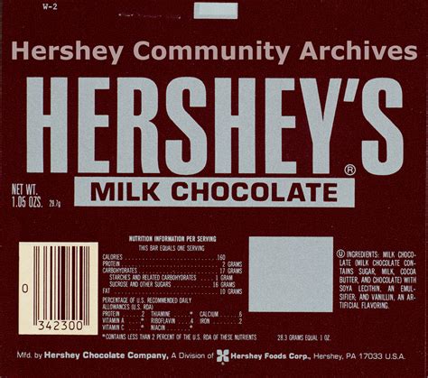 34 Hershey Bar Ingredients Label - Labels Database 2020