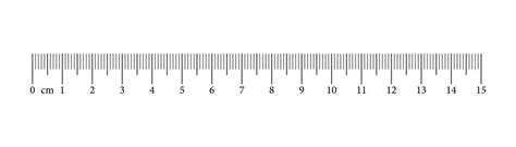 Measuring chart with 15 centimeters. Ruler scale with numbers. Length ...