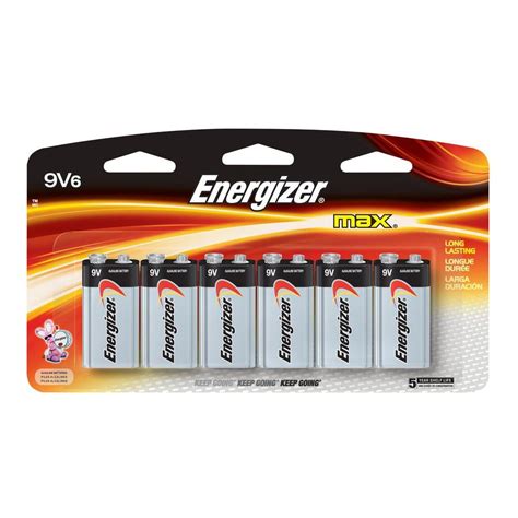 Energizer MAX Alkaline 9-Volt Battery (6-Pack)-522SBP6H - The Home Depot