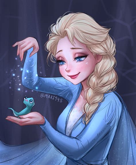 Elsa and Bruni - Frozen 2 Fan Art (43058116) - Fanpop