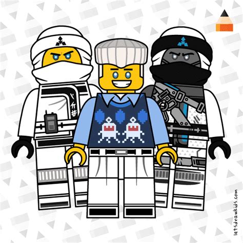 Drawing Lego Ninjago Zane | Ninjago Season 9 | The Lego Ninjago Movie