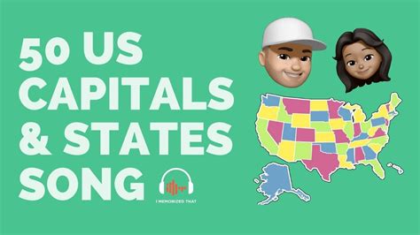 50 US Capitals and States Rap Song | Sing, Learn, Memorize Lyrics To ...