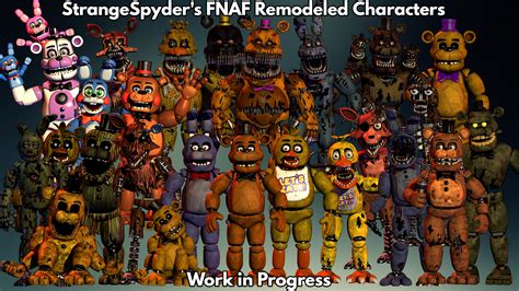 Five Nights at Freddy's Remodeled Characters (Help Wanted and Special ...