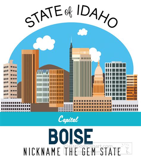 Idaho State Clipart - idaho-state-capital-boise-nickname-gem-state ...