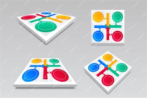 Premium Vector | Ludo board game in different perspectives