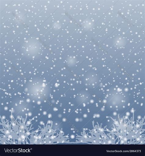 Snow falling on the branches of trees Royalty Free Vector