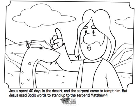 Jesus Tempted - Bible Coloring Pages | What's in the Bible?