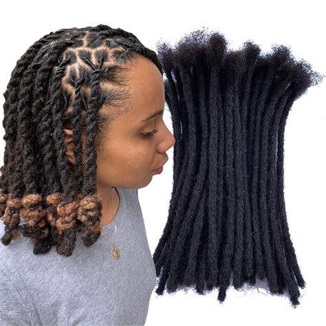 Amazon.com : YONNA Human Hair Microlocks Sisterlocks Dreadlocks Extensions 60Locs Full Handmade ...