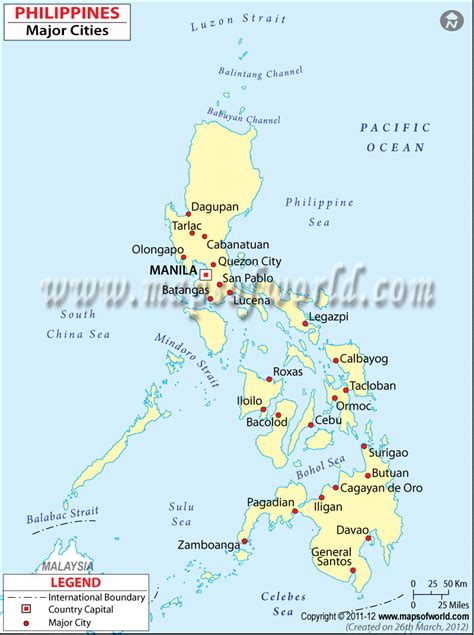 Philippines Cities Map, Cities in Philippines