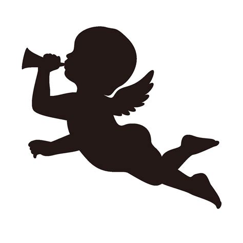 Angel Silhouette, Nativity Silhouette, Silhouette Vector, Christmas ...