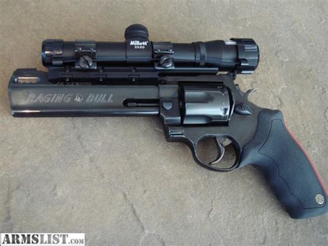 ARMSLIST - For Sale: Taurus Raging Bull 444.44 MAG w/Millett scope/150 rounds