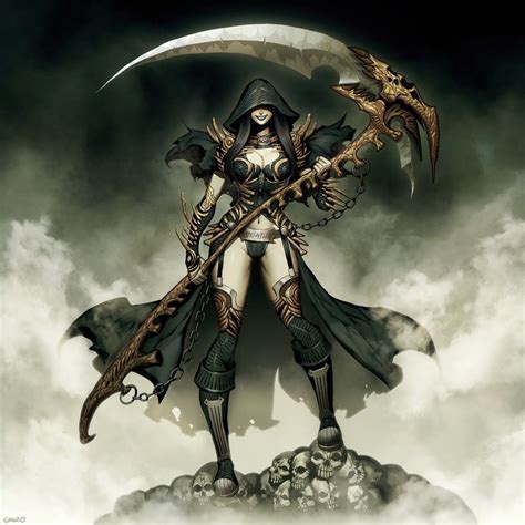 Lady Grim Reaper | Grim reaper art, Fantasy female warrior, Reaper drawing