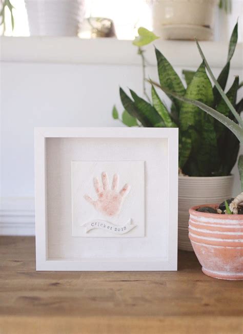 DIY Baby Clay Handprint Keepsake Frame - Shrimp Salad Circus