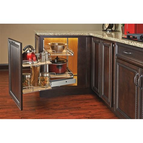 Rev-A-Shelf 34 Inch Width 2-Tray Left Door Mount Blind Corner Organizer ...