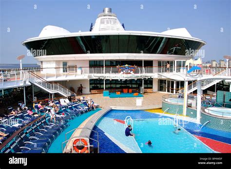 Pool Deck, Royal Caribbean Cruises 'Jewel of the Seas' Cruise Ship, Baltic Sea, Europe Stock ...