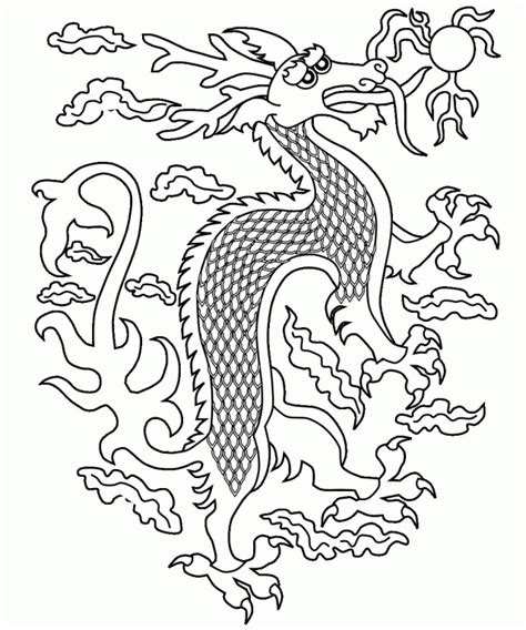 Chinese New Year Dragon Coloring Page - Coloring Home