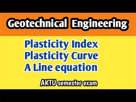 Plasticity Index l Plasticity Curve l A line Equation l Geotechnical ...