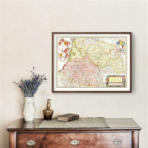 Gascony Map 1665 Old Map of Gascony France Art Vintage Print - Etsy