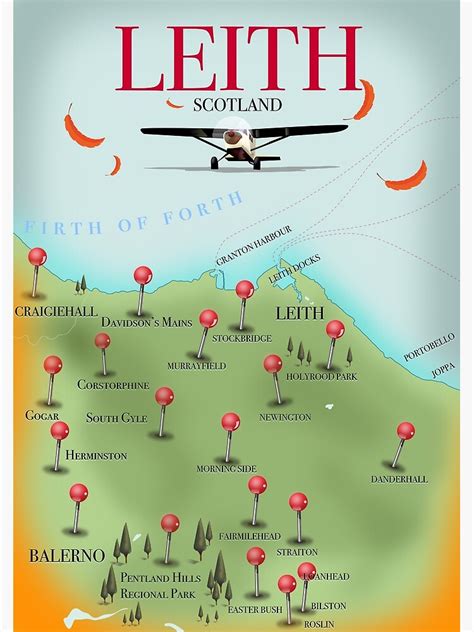 "Leith Scotland map travel poster." Canvas Print for Sale by ...