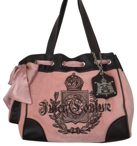 Juicy Couture Daydreamer Purse Pink & Brown Velour Tote | Juicy couture, Juicy couture purse, Purses