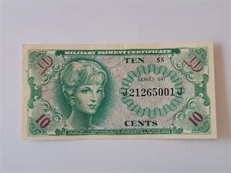 MILITARY PAYMENT CERTIFICATE - Series 641 - Ten Cents 264 $16.95 - PicClick