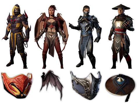 Some of the invasion bosses with their corresponding gear pieces : r/Mortalkombatleaks