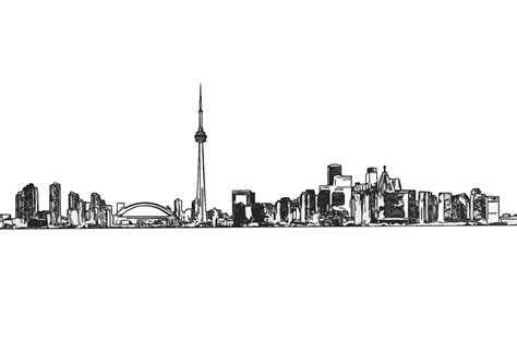 Toronto Skyline Drawing at PaintingValley.com | Explore collection of ...