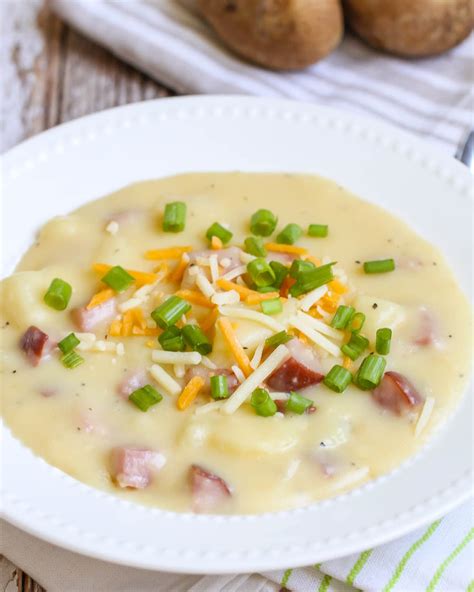 Cheesy Ham and Potato Soup Recipe | Lil' Luna