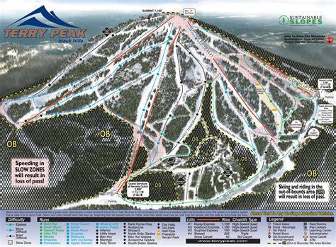 Terry Peak Trail Map | SkiCentral.com