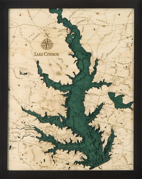 Baitrageous: Map Of Beautiful Lake Conroe In East Texas! - Map Of Lake Conroe Texas | Printable Maps