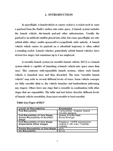 Design and Development of Reusable Launch Vehicle | PDF | Reusable ...