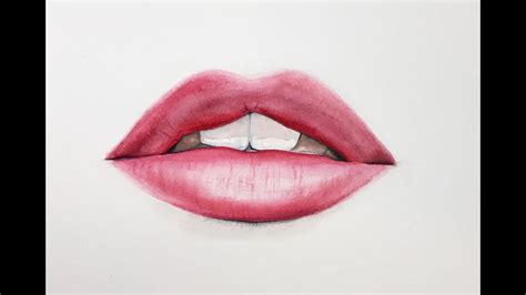 Lips in Watercolors Painting Tutorial - YouTube