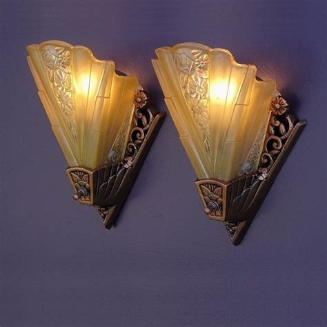 *vintage Art Deco wall sconces by Lightolier | Art deco interior, Art deco lamps