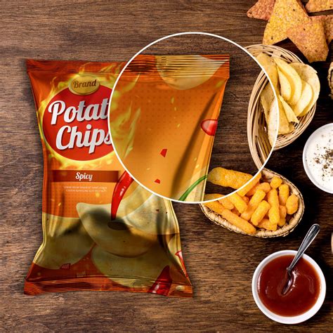 Free Chips Packaging Mockup PSD Template - Mockup Den