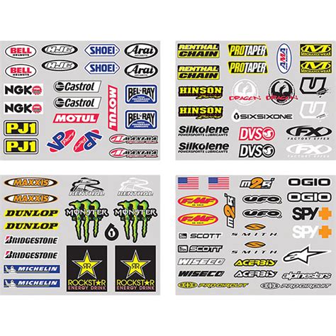 Factory Effex NEW Mx Jersey Iron On Motocross Sponsor Decal Logo Transfer Kit | eBay