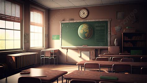 School Classroom Ww3 Animation Hd Wallpaper Art Background, Classroom Picture, Classroom, Class ...