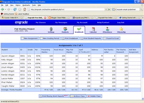 Diane Mallari: Online Gradebook--Engrade Critique