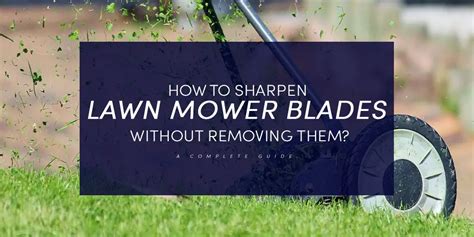 How To Sharpen Lawn Mower Blades Without Removing Them?